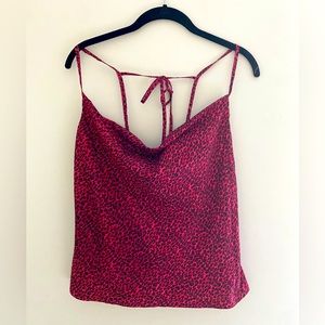 Topshop colorful strappy halter blouse